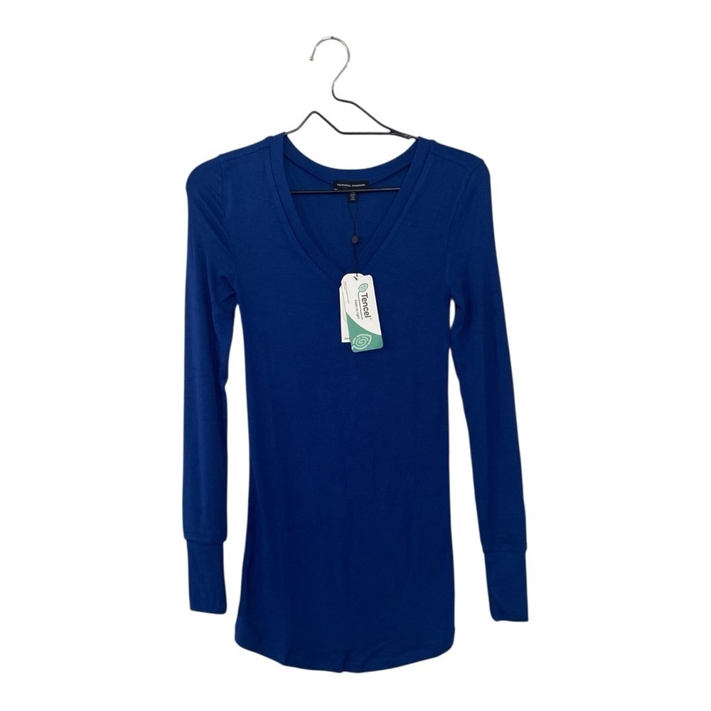 Universal Standard Blue Long Sleeve Thermal Top Women’s Size 4XS 0/00 T Shirt